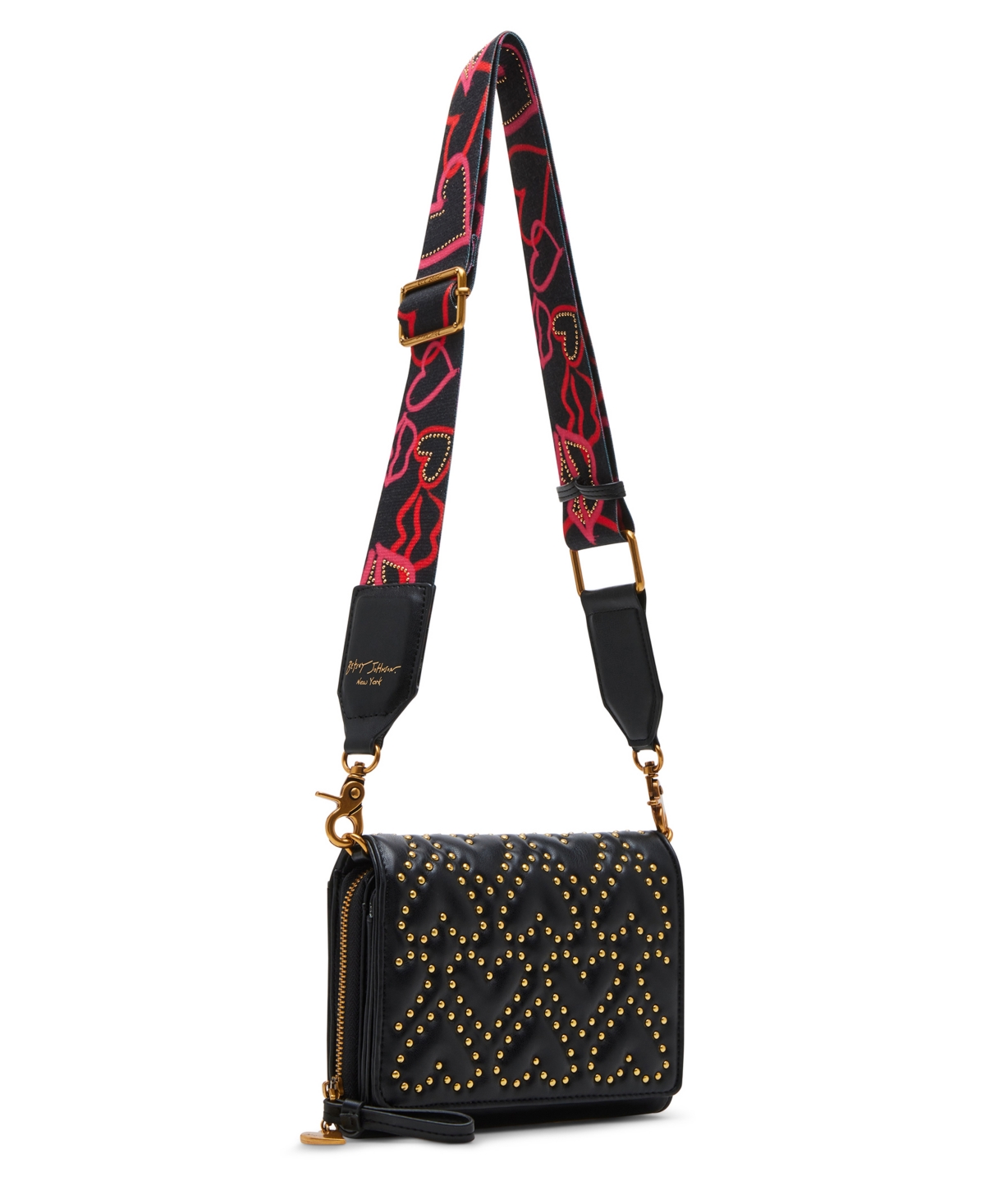 Betsey Johnson Heart Stud Crossbody Bag