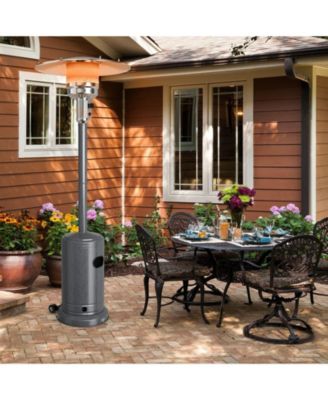 50000 BTU Stainless Steel Propane Patio Heater with Trip over Protection-Gray