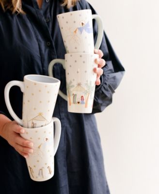 O Holy Night Tall Mug, Set of 4