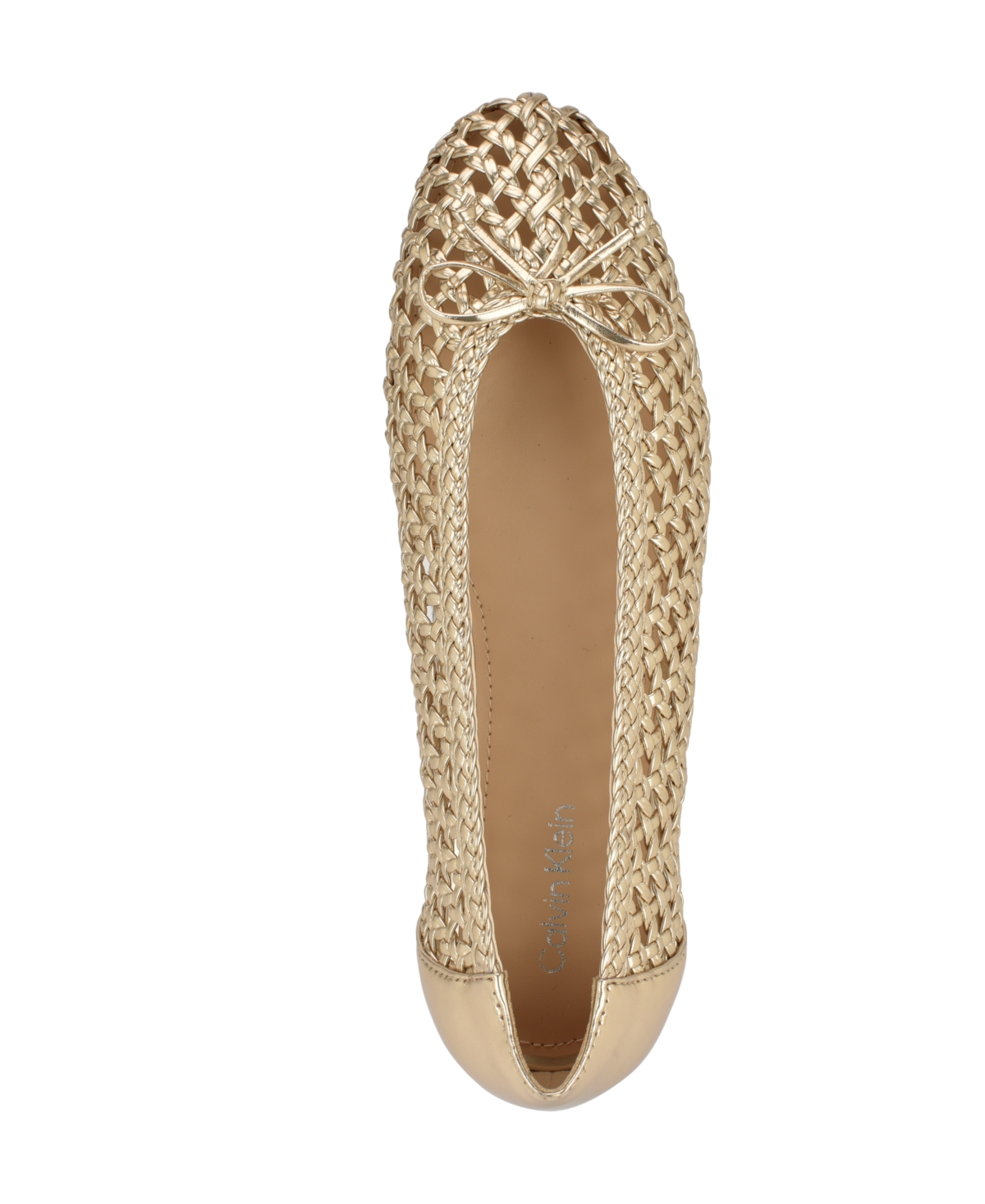Calvin Klein Zatoria Ballet Flat In Gold