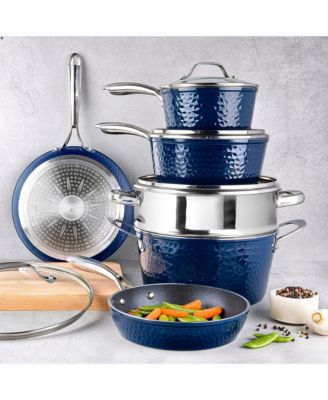 10-Piece Hammered Nonstick Cookware Set