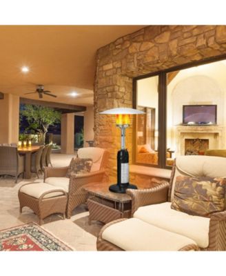 11 000 BTU Portable Tabletop Propane Patio Standing Heater-Black