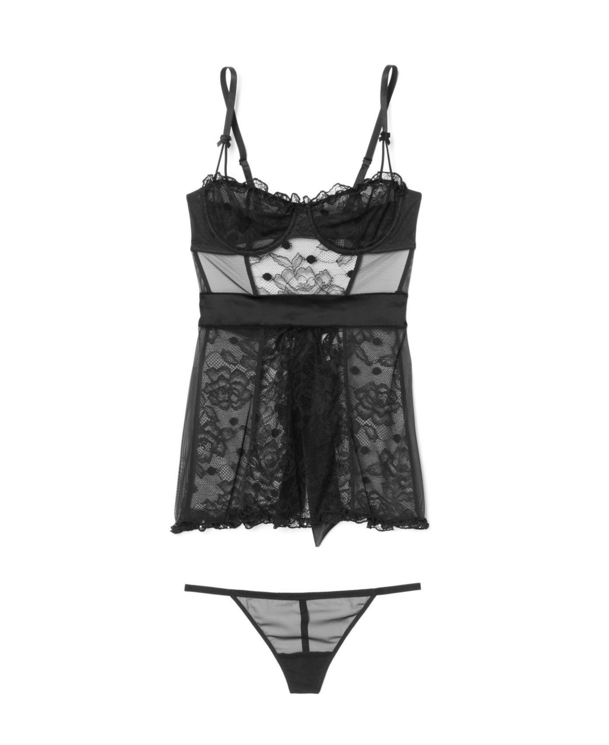 Adore Me Women's Etty Babydoll & G-String Set Lingerie