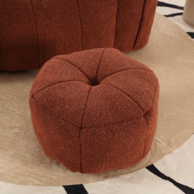 2 PC chenille fabric Soft Bean Bag Chair with Footstool