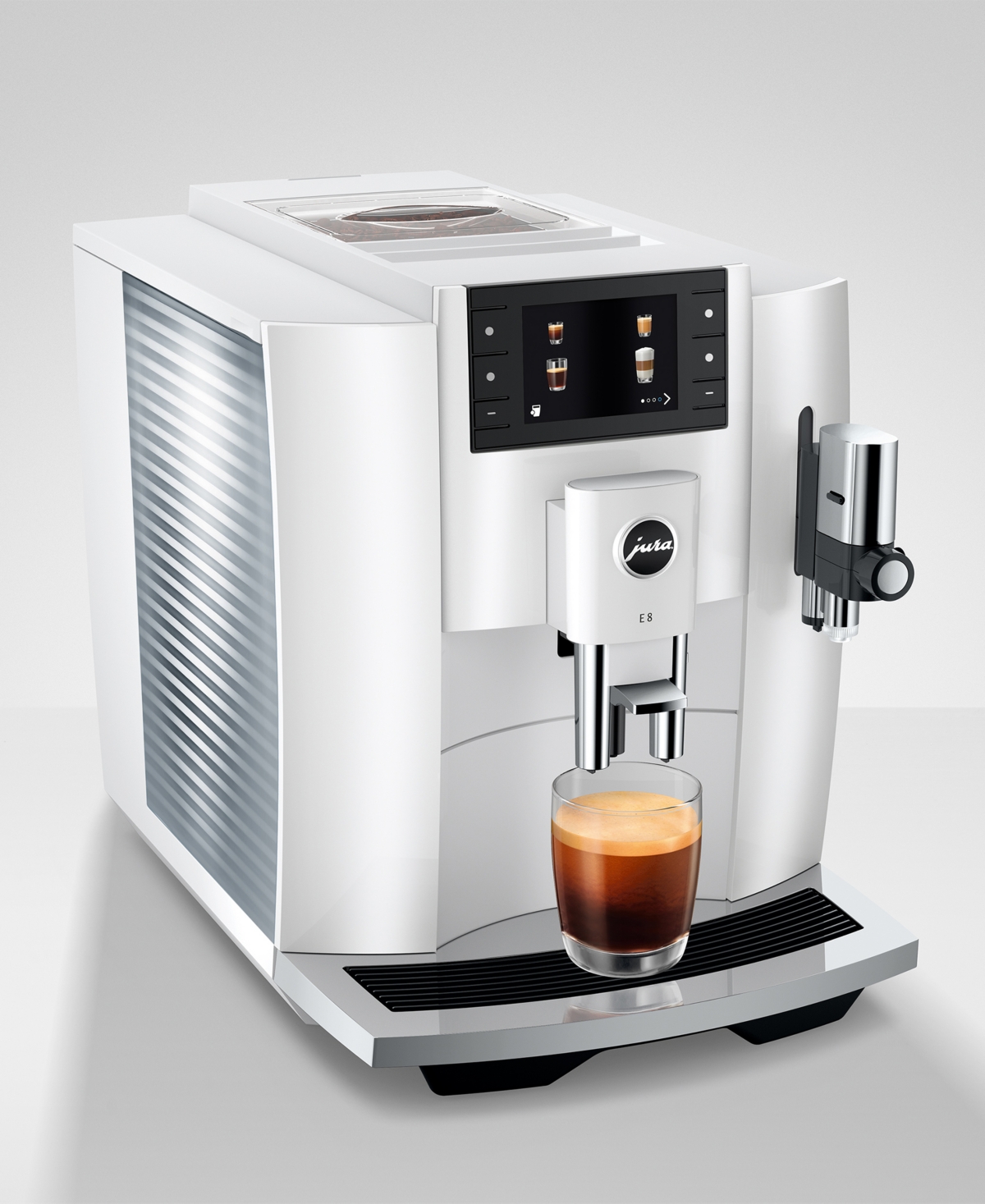 Jura E8 Automatic Coffee Machine In Piano White