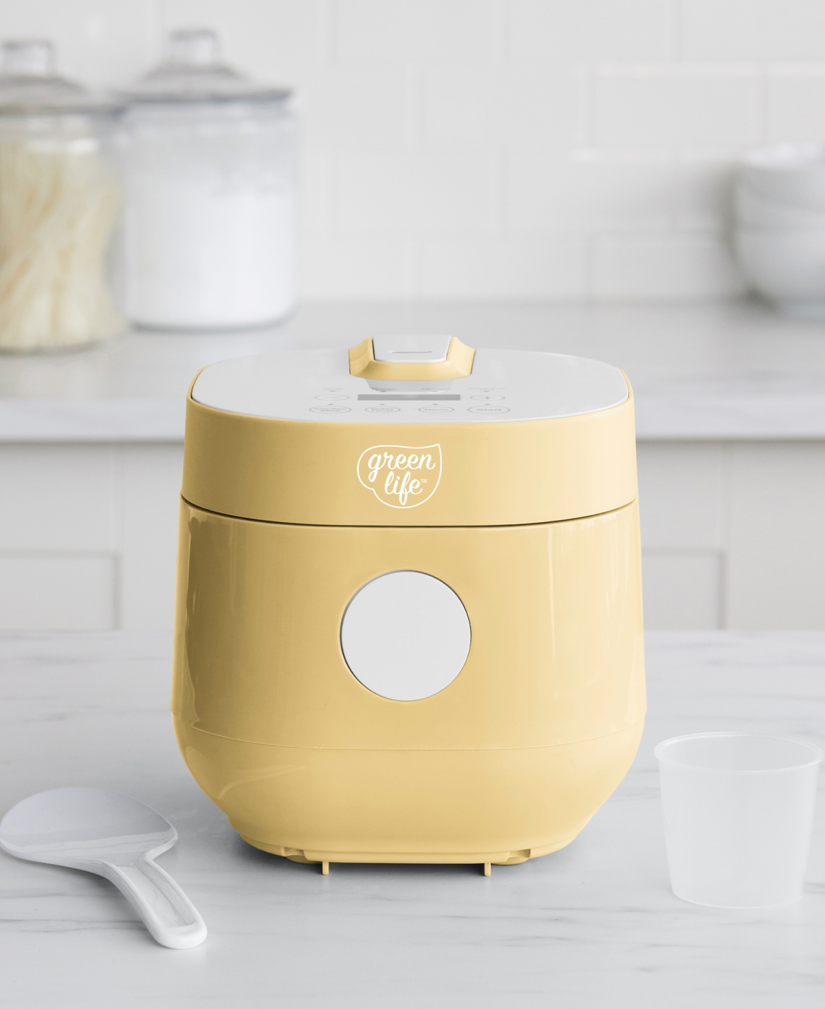 Greenlife Ceramic Nonstick Healthy Go Grains Rice Cooker In Butter Yellow