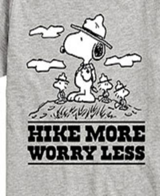 Big Boys Snoopy Hike More Worry Less Graphic Tee