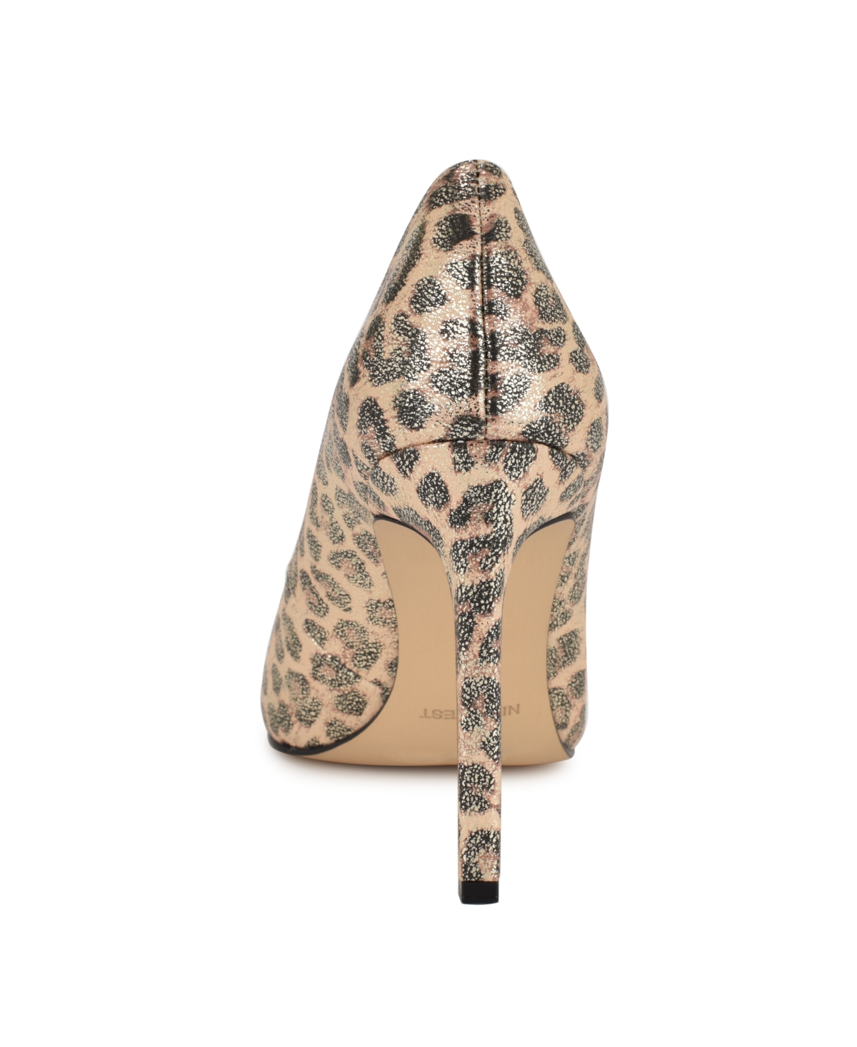 Shop Nine West Women's Tatiana Pointy Toe Stiletto Pumps In Gold Shimmer Leopard