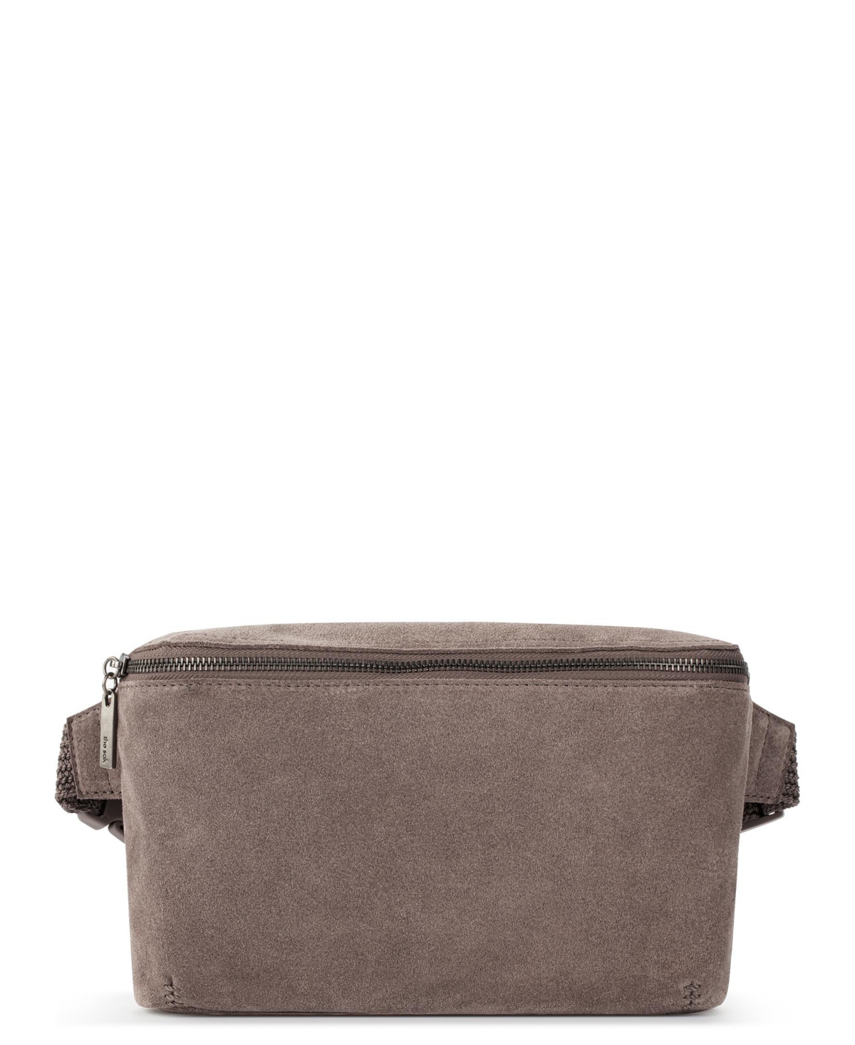 Caraway Large Leather Belt Bag - Mushroom Suede
