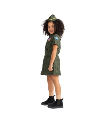 Kids Fighter Pilot Costume Dress & Hat Costume Set
