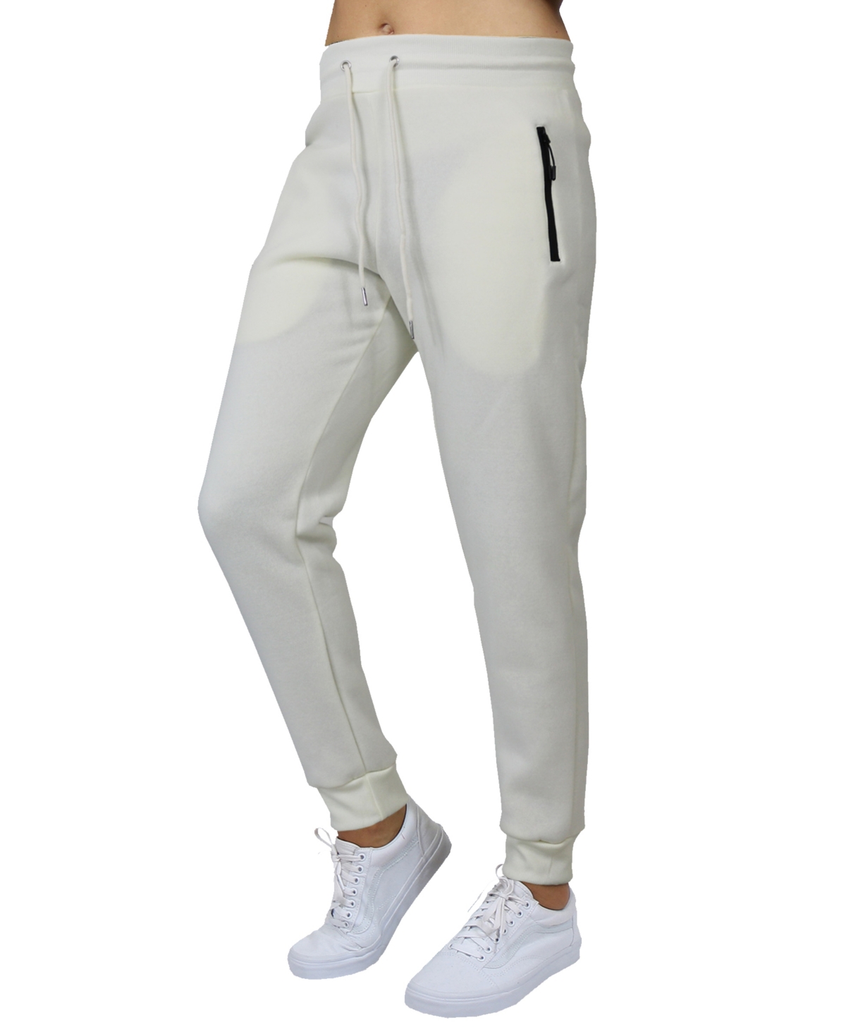 Galaxy By Harvic Women's Pro Star Modern Fit Fleece Lined Joggers In Natural