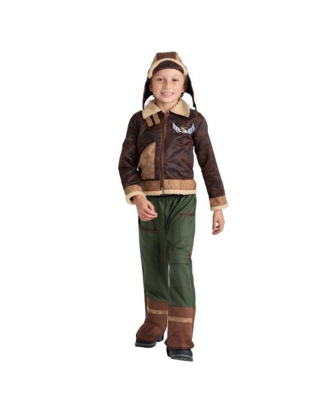Детские куртки Dress Up America Aviator Jacket, Pants & Hat Costume Set - Kids Boys & Girls