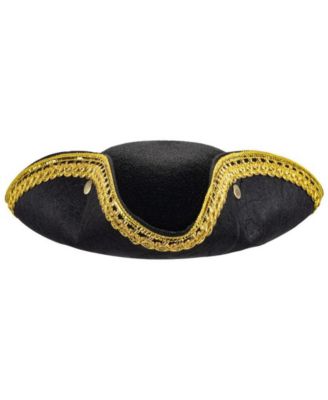 Kids Black Colonial Tricorn Costume Hat