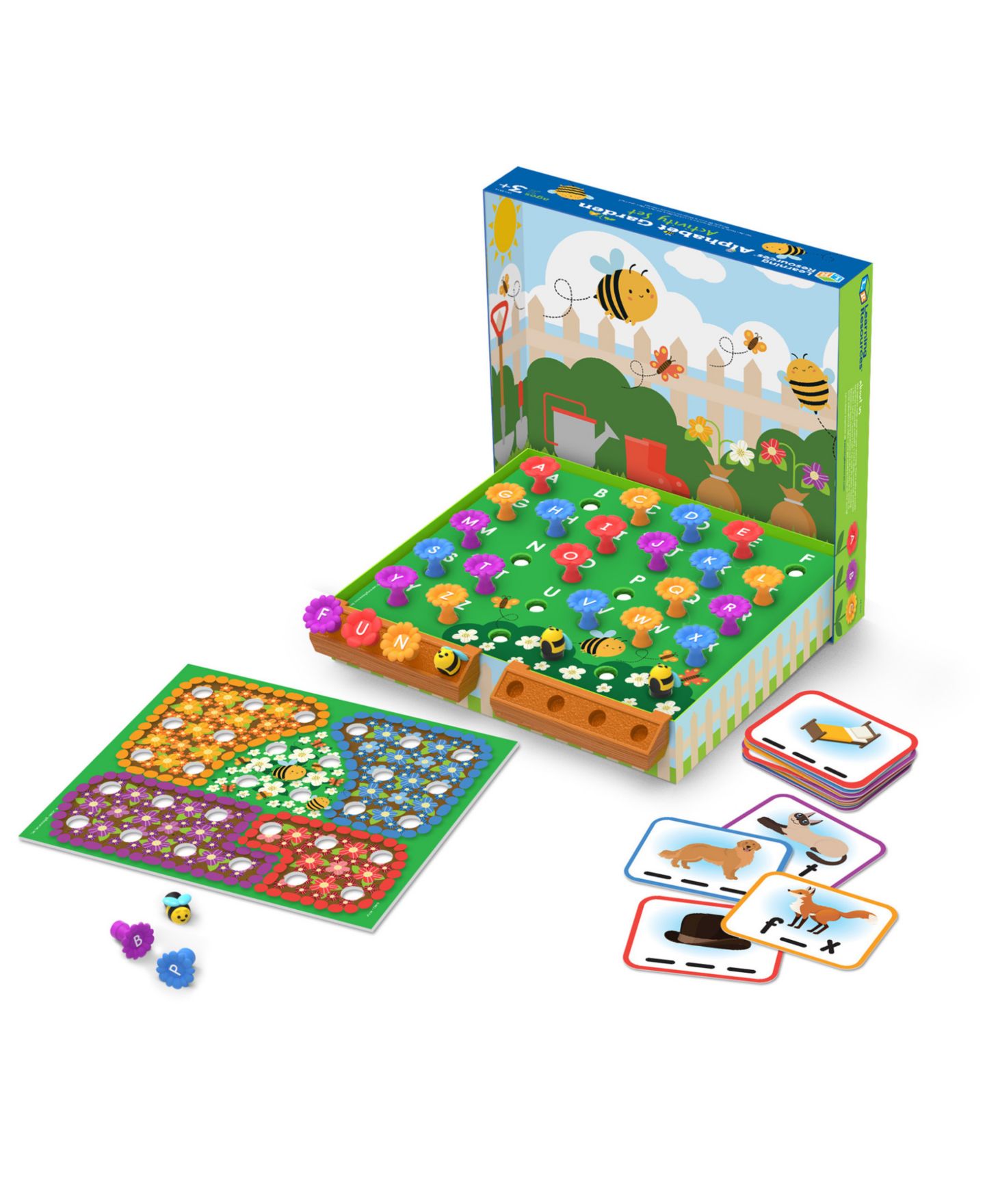 Детские игрушки Learning Resources Alphabet Garden Letter Matching 45-Piece Activity Set, Ages 3+ — фото 2