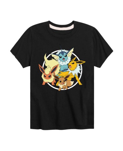 Футболка Pokemon Group Graphic для мальчиков, цвет: Чёрный