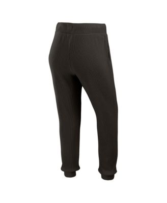 Women's Black New Orleans Saints Knitted Tri-Blend Long Sleeve T-Shirt Pants Lounge Set