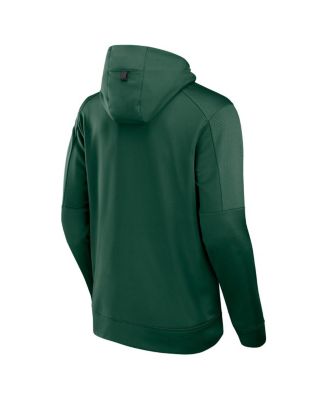Men's Hunter Green Milwaukee Bucks Baller Defender Performance Full-Zip Hoodie
