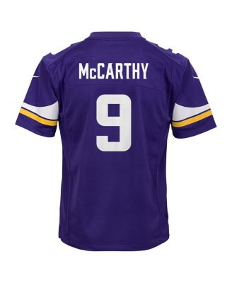 Nike Big Boys and Girls J.J. McCarthy Purple Minnesota Vikings Team Player Game Jersey