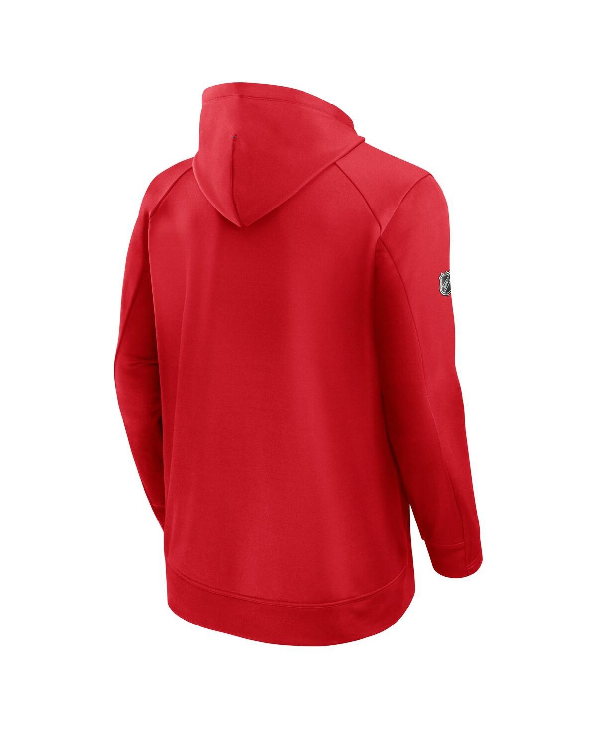 Fanatics Men's Red New York Rangers Authentic Pro Rink Fleece Pullover Hoodie In Red