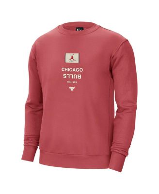 Men's Red Chicago Bulls Courtside Statement Edition Heavyweight Pullover Sweatshirt