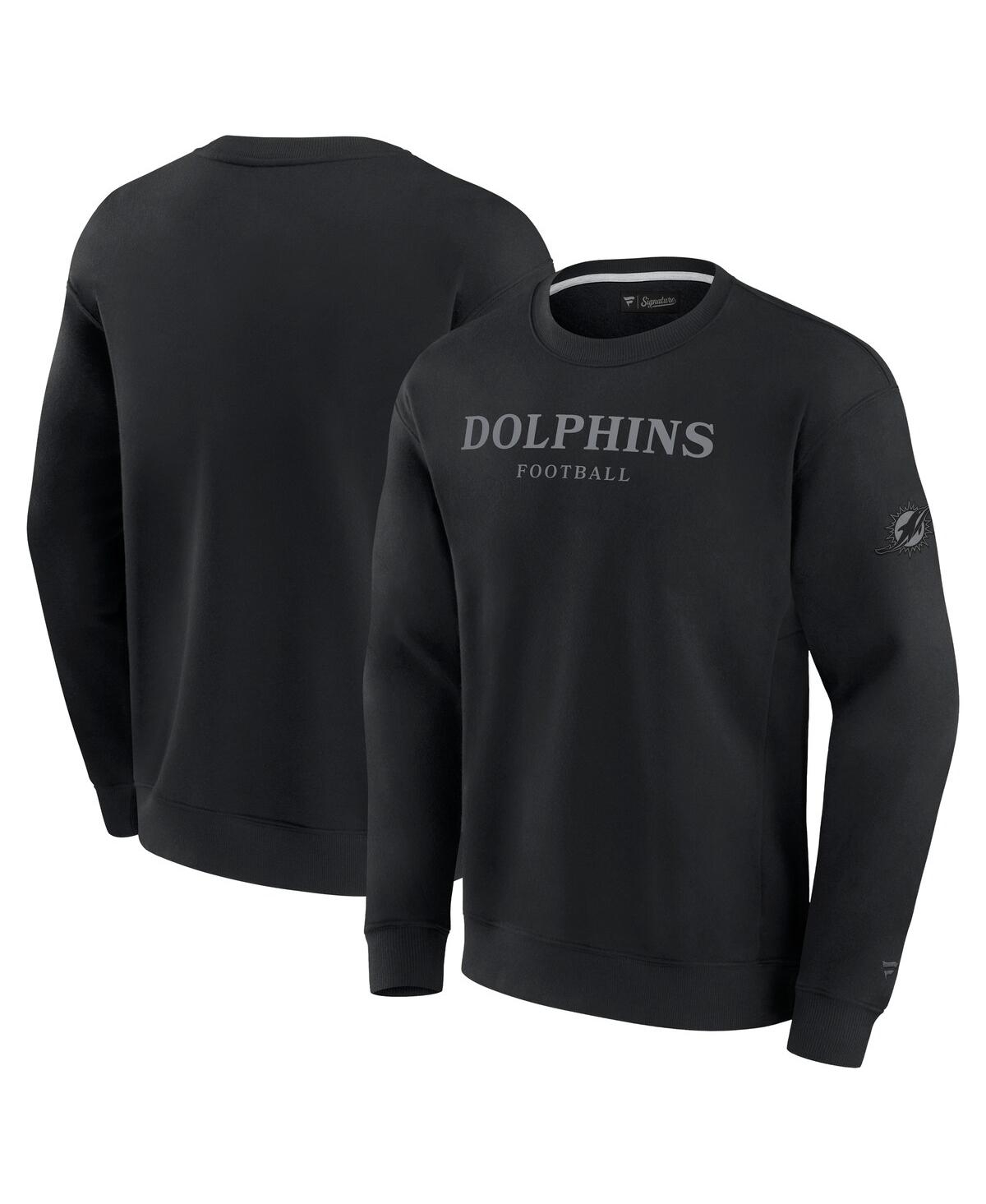 Shop Fanatics Men's And Women's Black Miami Dolphins Elements Unlimited Fleece Pullover Sweatshirt