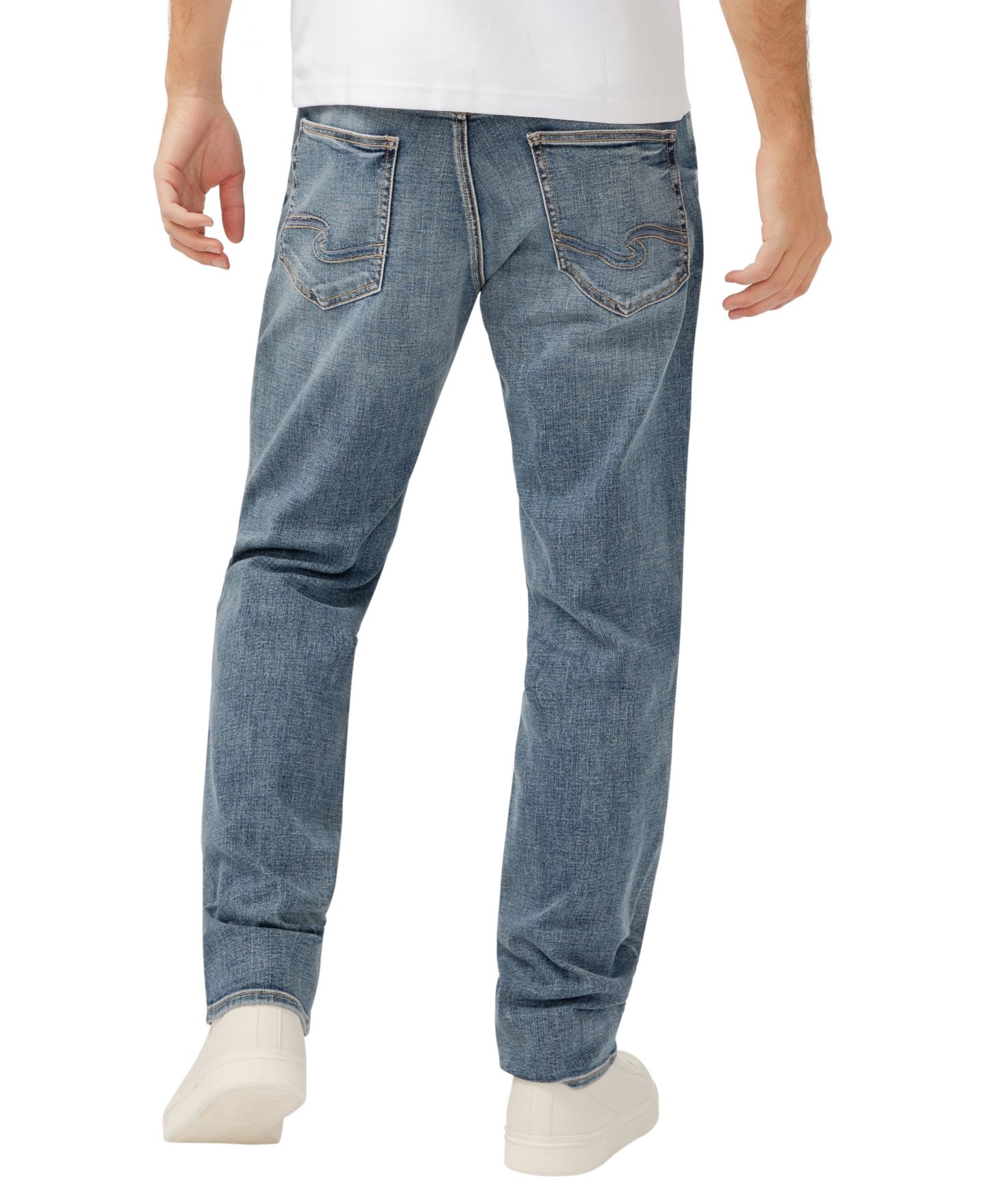 Мужские джинсы Silver Jeans Co. Eddie Classic Athletic Fit Tapered Leg Luxe Heritage — фото 2