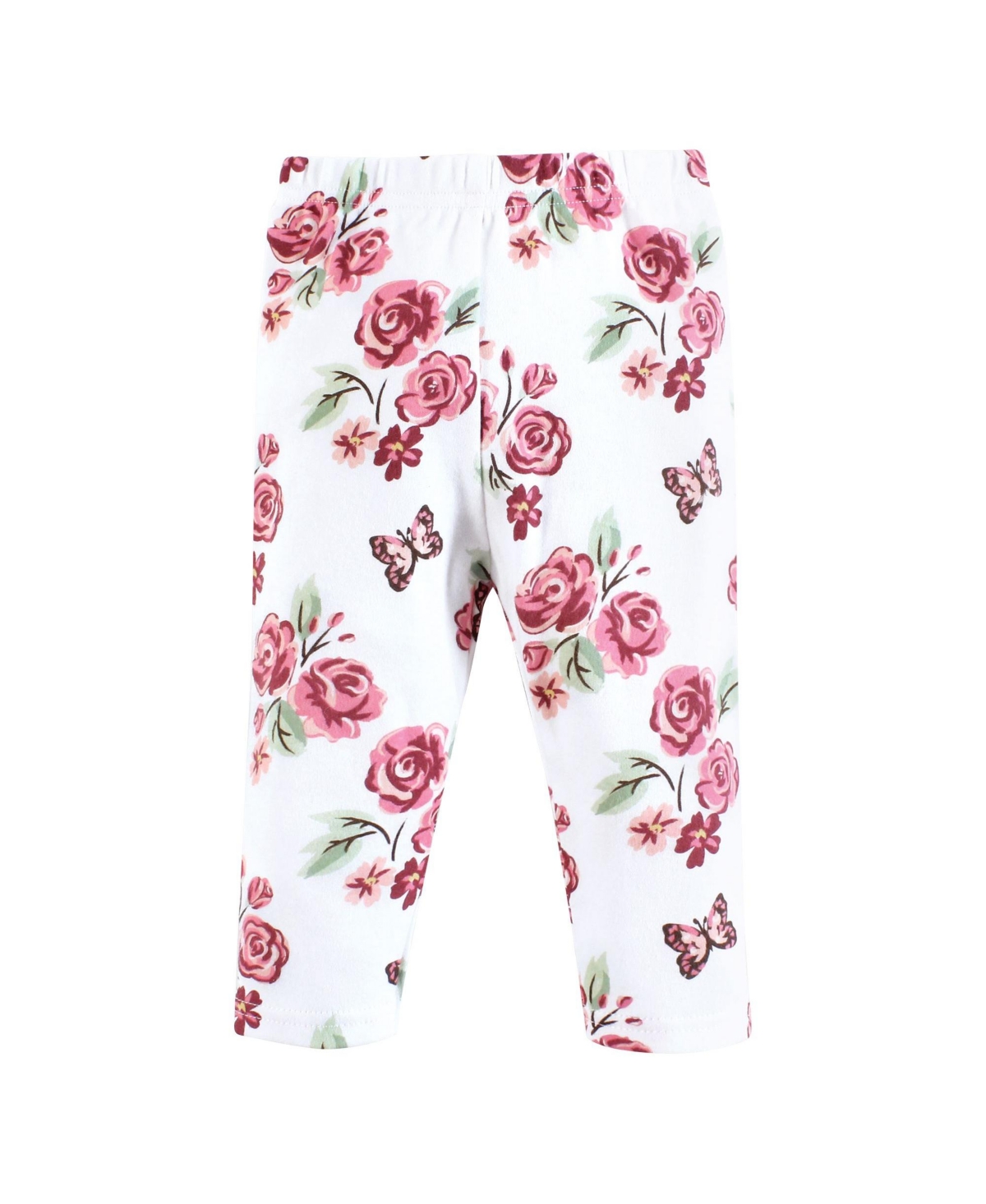 Hudson Baby Baby Girls Hudson Cotton Bodysuit, Pant and Shoe Set, Months - Sweet roses