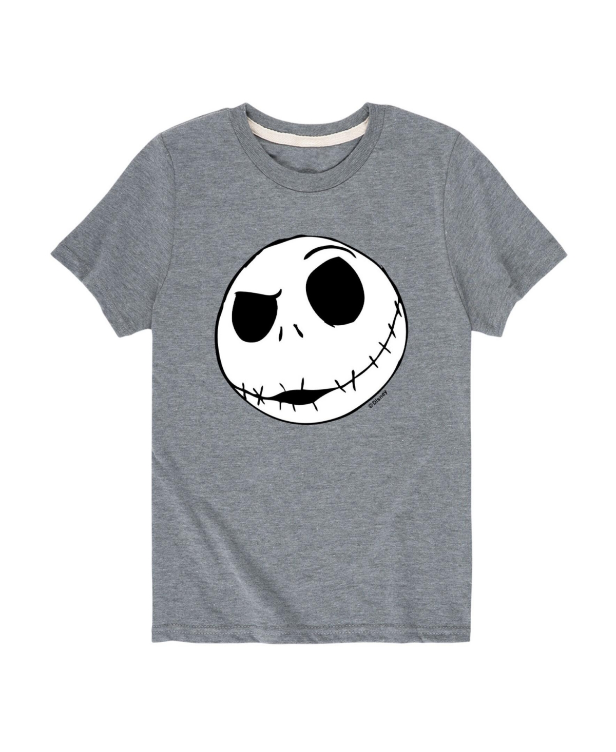 Hybrid Big Boys Nightmare Before Christmas Face Graphic Tee In Grey