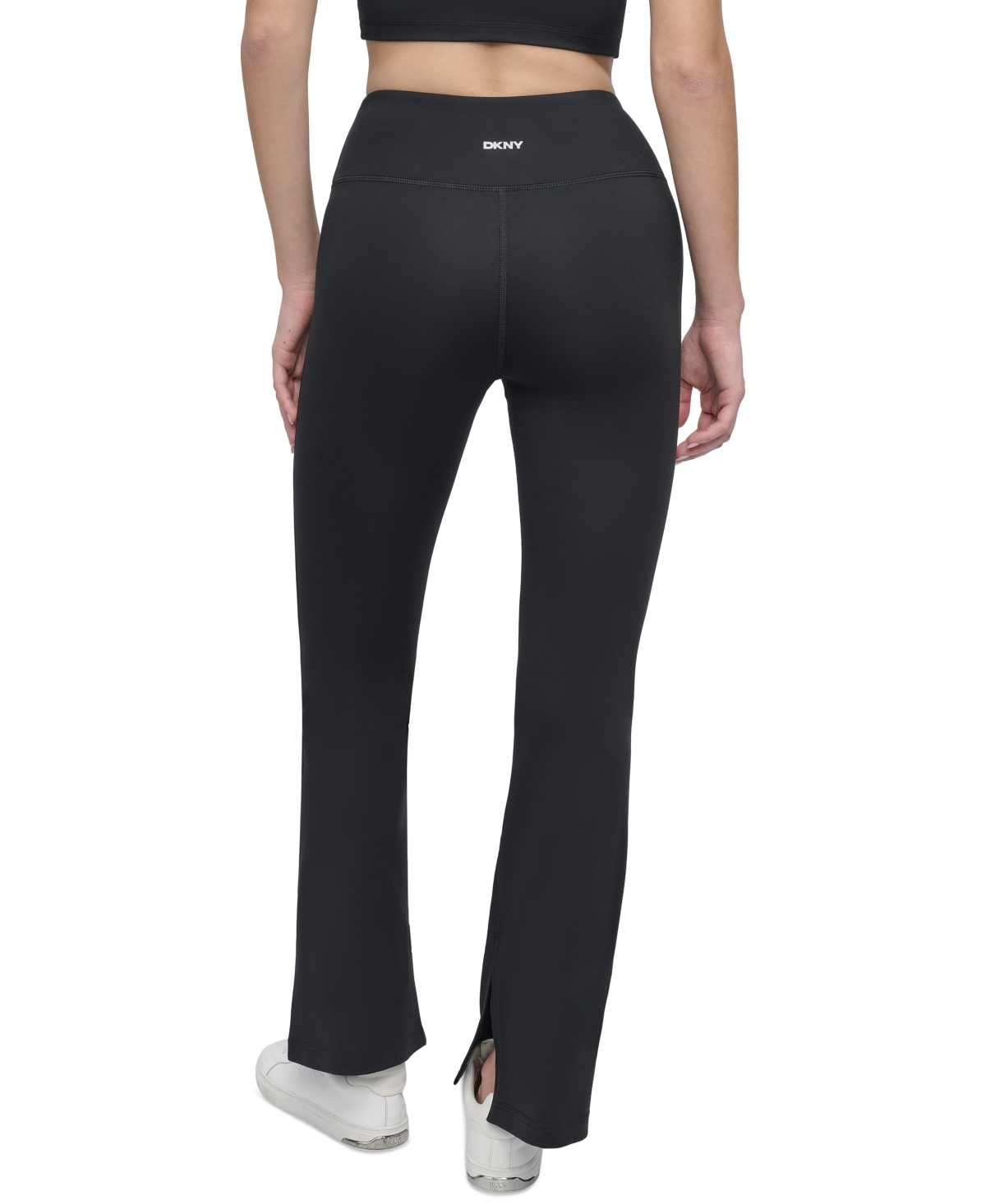 Dkny Sport Women's Balance Compression Flare-leg Tights In Black