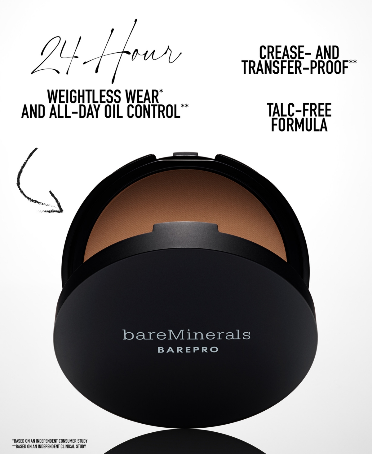 Bareminerals Barepro 24hr Skin Perfecting Talc-free Matte Powder Foundation In Medium Deep 45 Cool