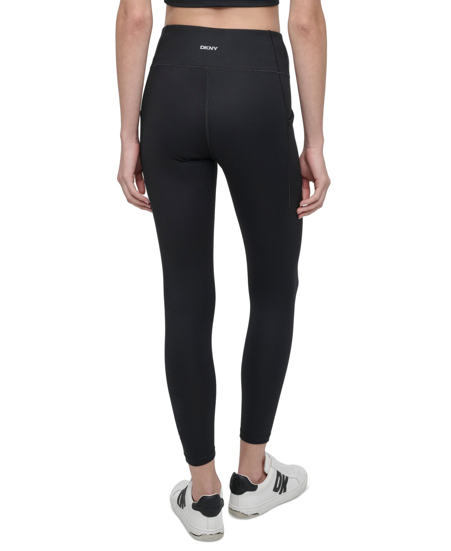 Женские компрессионные леггинсы DKNY Balance 7/8 с высокой талией, цвет: Чёрный — фото 2
