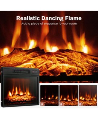 18 Inch Electric Fireplace Inserted with Adjustable LED Flame