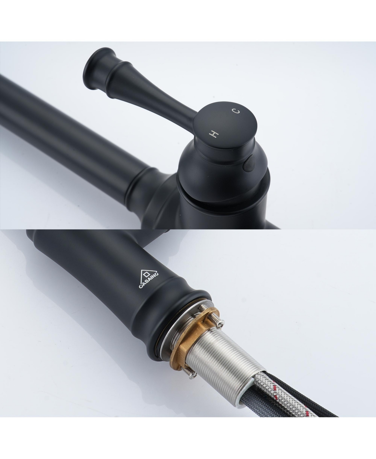 Casainc 1.8 Gpm Single-Handle Pull-Down Kitchen Faucet Single Hole Faucet