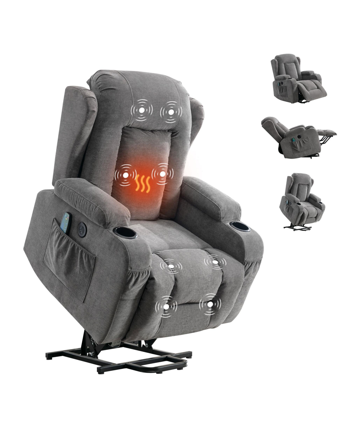 Boyel Living Power Lift Recliner Chair Recliners with Heat and Massage Recliner Chair
