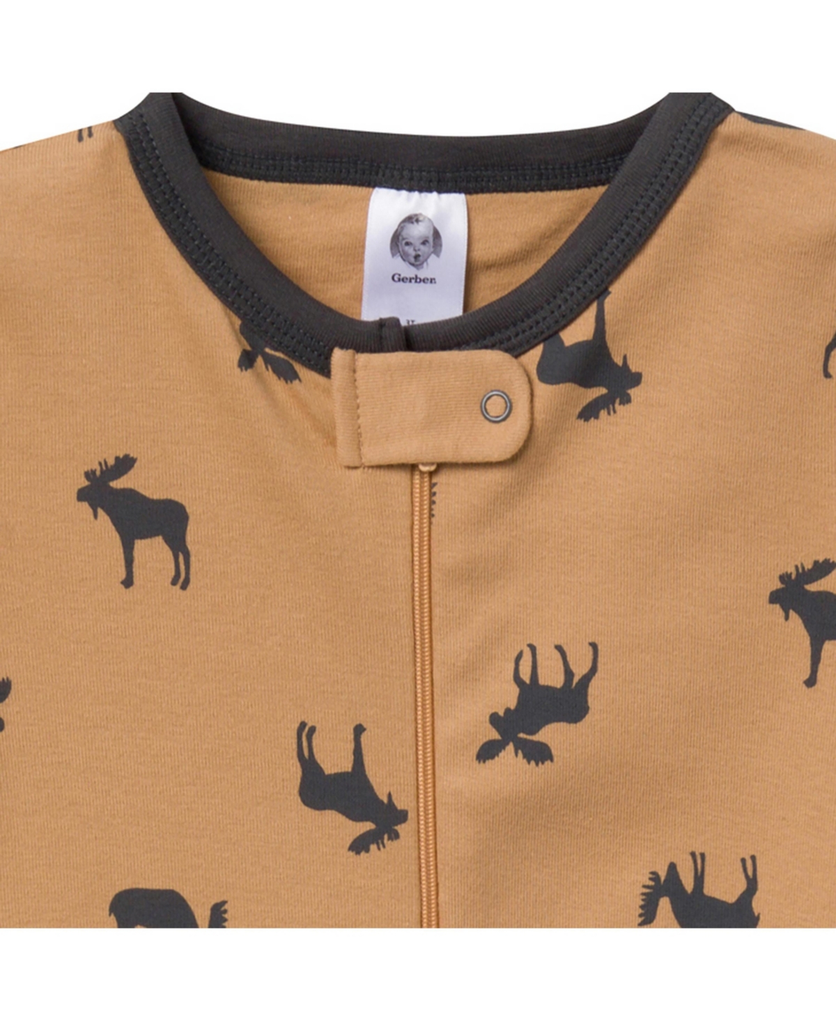 Gerber Toddler Boys Snug Fit Footed Pajamas, 2-Pack,- Moose