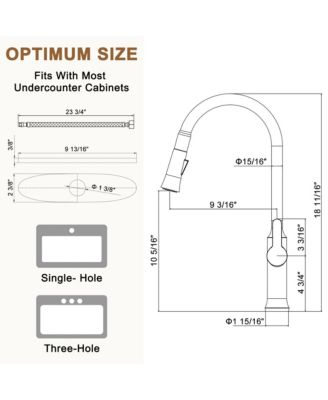 1.8 GPM Single-Handle Pull-Down Kitchen Faucet Single Hole Faucet