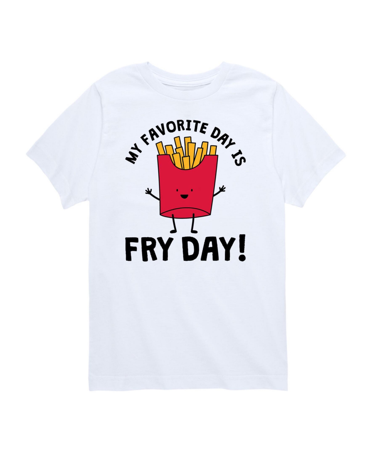 Hybrid Big Boys Favorite Day Fry Day Graphic Tee In White