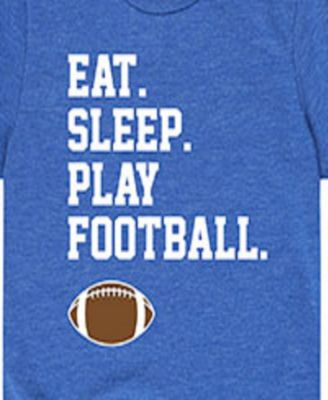 Big Boys Eat Sleep Play Football Graphic Tee