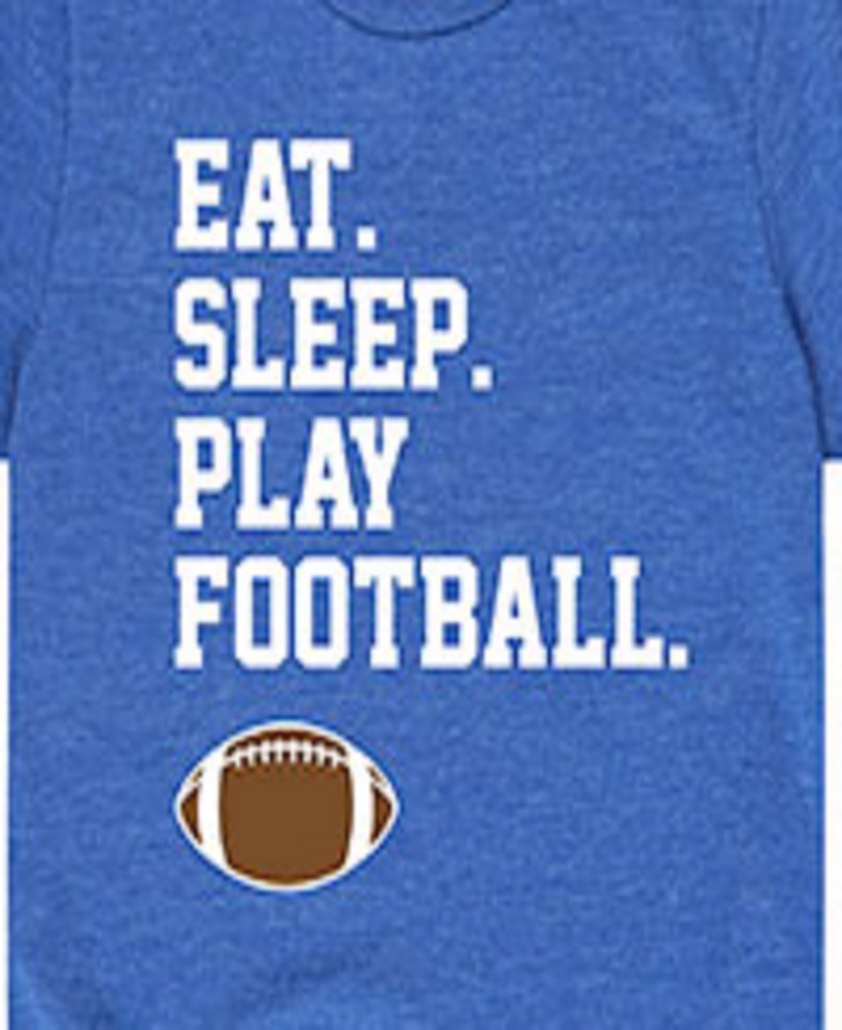 Hybrid Big Boys Eat Sleep Play Football Graphic Tee