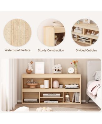 6 Cubes Kids Bookshelf Wooden Storage Cabinet Playhouse Shelves Cabinet