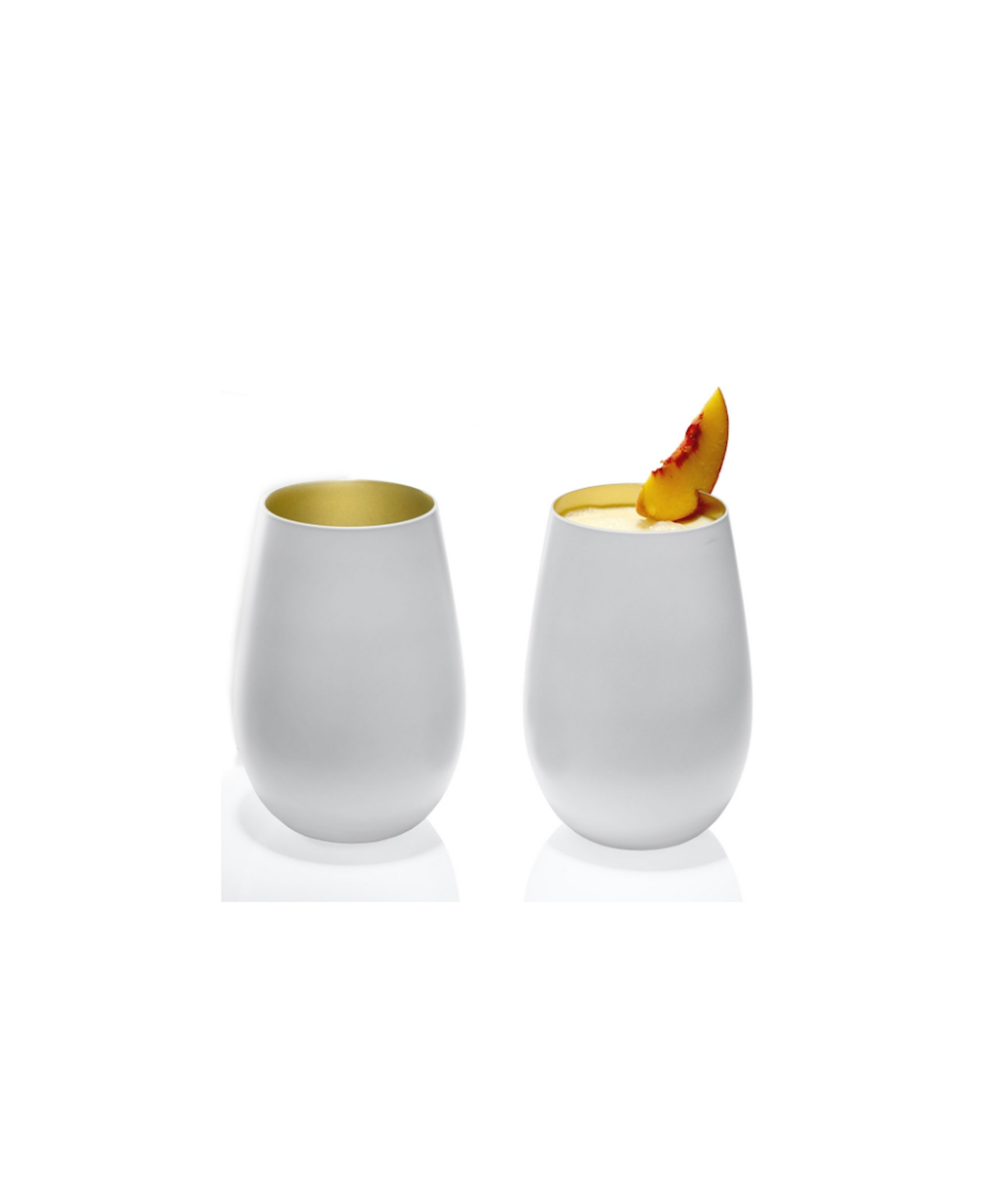 Stolzle Lausitz Olympia Tumblers, Set Of 2 In White With Silver