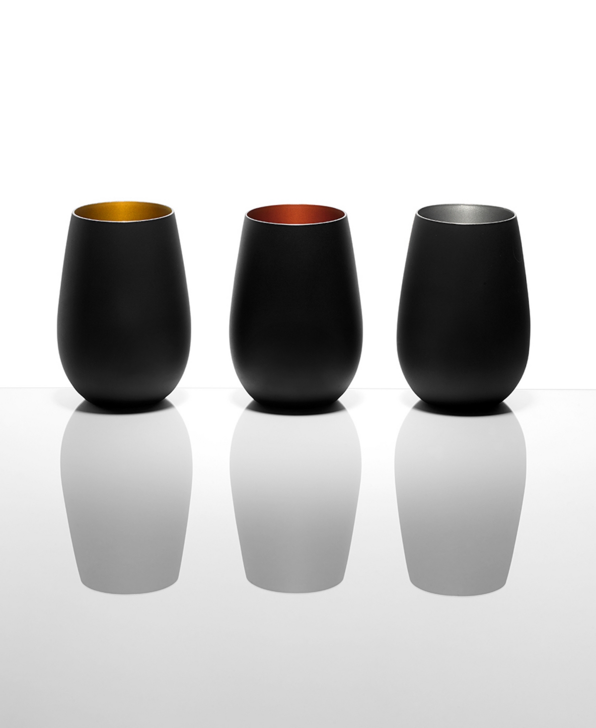 Stolzle Lausitz Olympia Tumblers, Set Of 2 In Black With Silver
