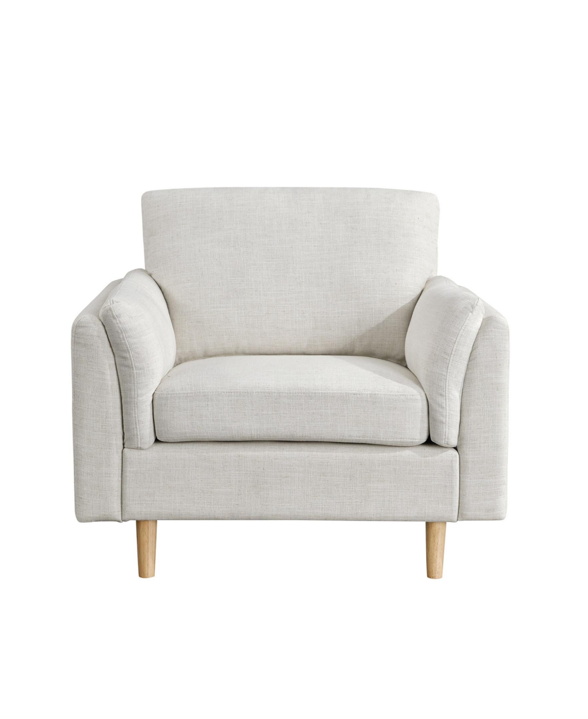 Studio Living 41.3" Polyester Sydney Chair In Cream