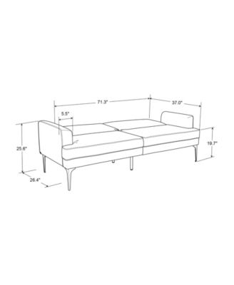 83.1" Polyester Palermo Convertible Sofa