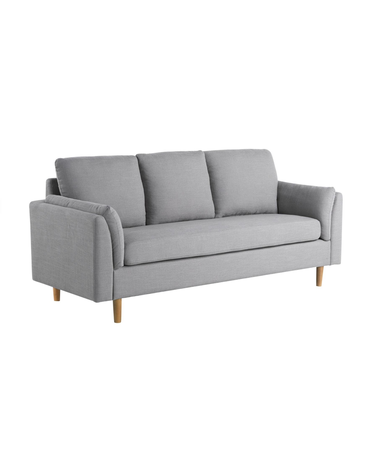 Studio Living 79" Polyester Sydney Sofa In Light Gray