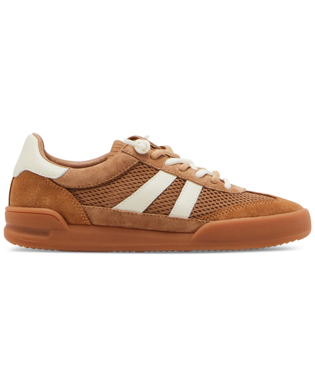 Steve Madden Women's Verdict Low Profile Lace-up Sneakers In Tan Mesh Multi