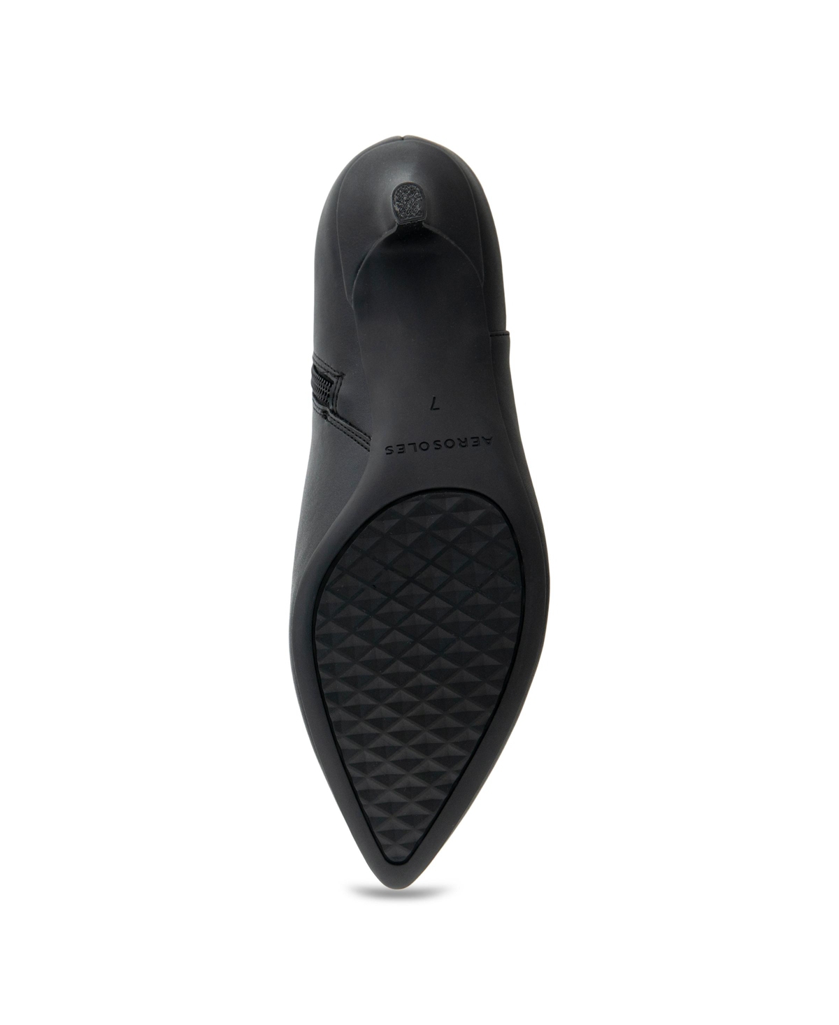 Aerosoles Edith Womens Faux Leather Ankle Booties In Black Faux Leather - Polyurethane