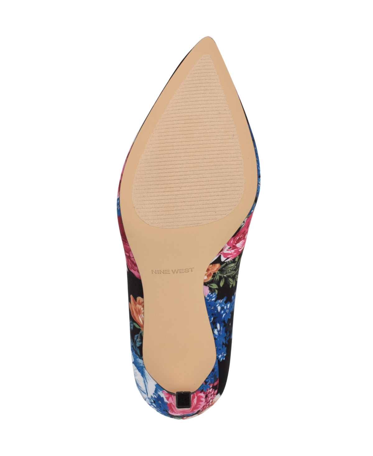 Shop Nine West Women's Tatiana Pointy Toe Stiletto Pumps In Black Blooms Floral