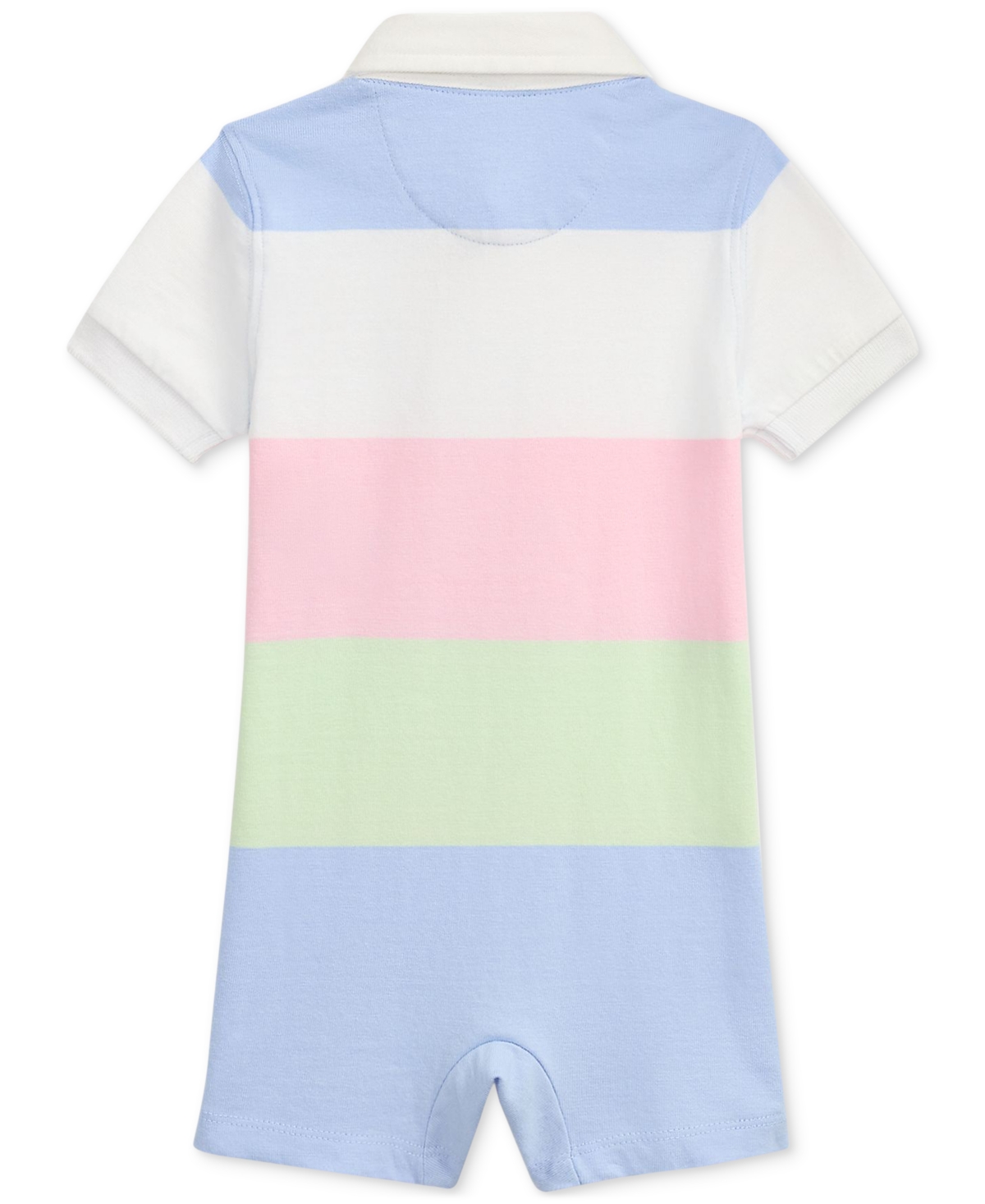 Polo Ralph Lauren Baby Cotton Rugby Shortall In Blue Stripe