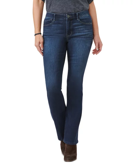 Petite Ab Solution High-Rise Bootcut Jeans - In Indigo